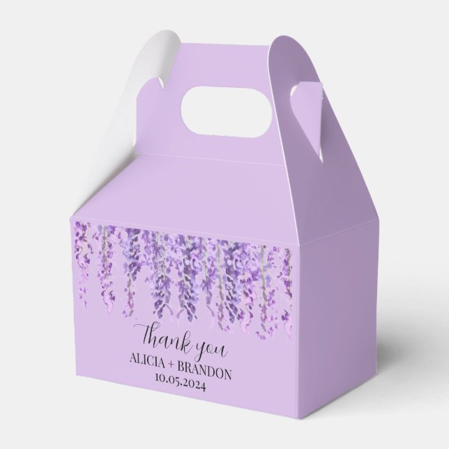 Ballotins Wisteria Purple Floral Mariage moderne (Verso)