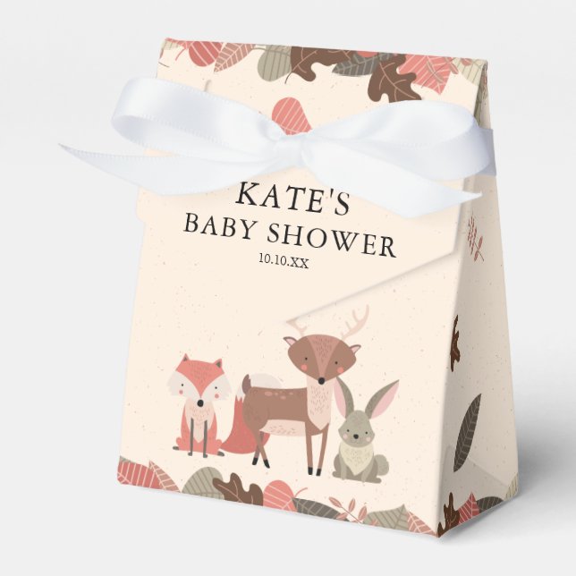 Ballotins Woodland Animals Baby Shower Welcome (Verso)