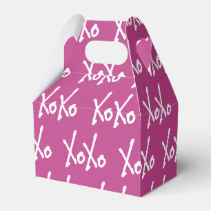 Ballotins XOXO Magenta Rose Chaud et Blanc pour la Saint-Val