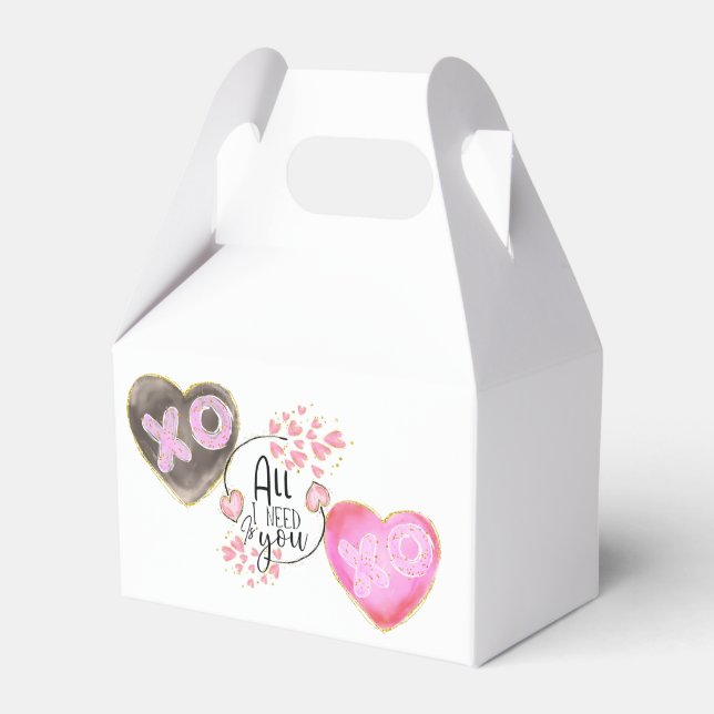 Ballotins xoxo mignon Valentines boîte cadeau (Verso)
