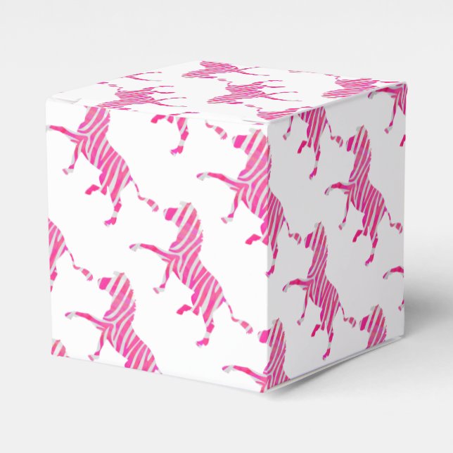 Ballotins Zebra Hot rose et blanc Silhouette (Verso)