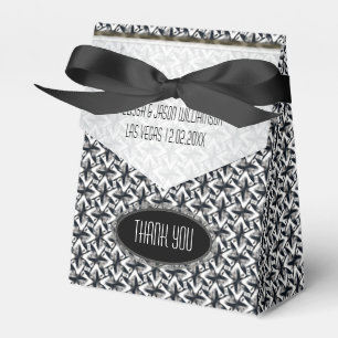Ballotins Zigzagy Black White Batik Party Favoriser les boît