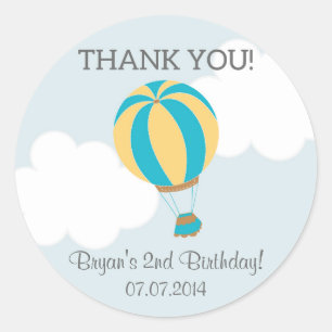 Ballotte à air chaud Anniversaire Merci Stickers