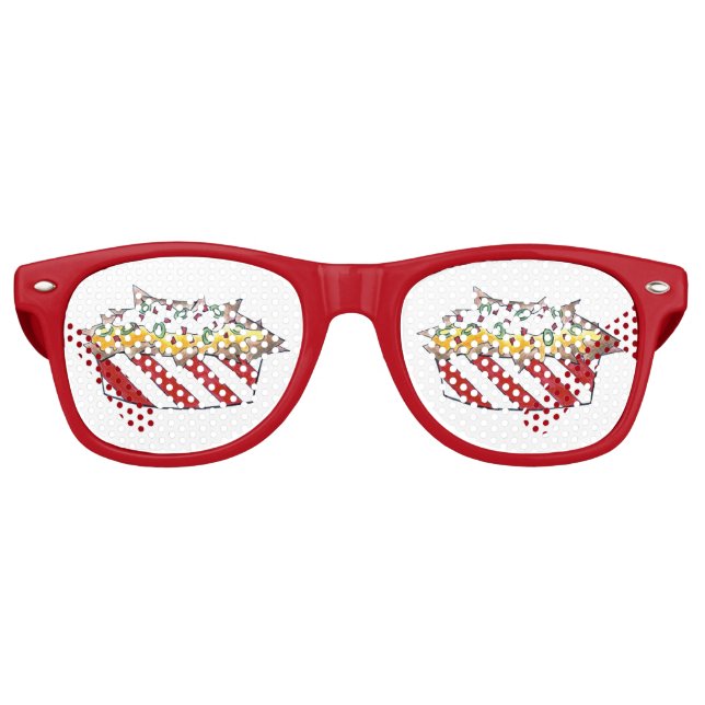 Ballpark Cheese Nachos Chips Carnival Fair Food Retro Sunglasses (Front)