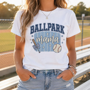Ballpark Mama Baseball Mom Varsity Graphic T-Shirt