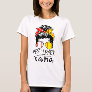 BallPark Mama Baseball Softball Mother's Day Mom M T-Shirt