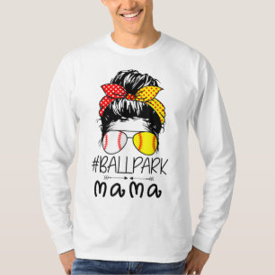 BallPark Mama Baseball Softball Mother's Day Mom M T-Shirt