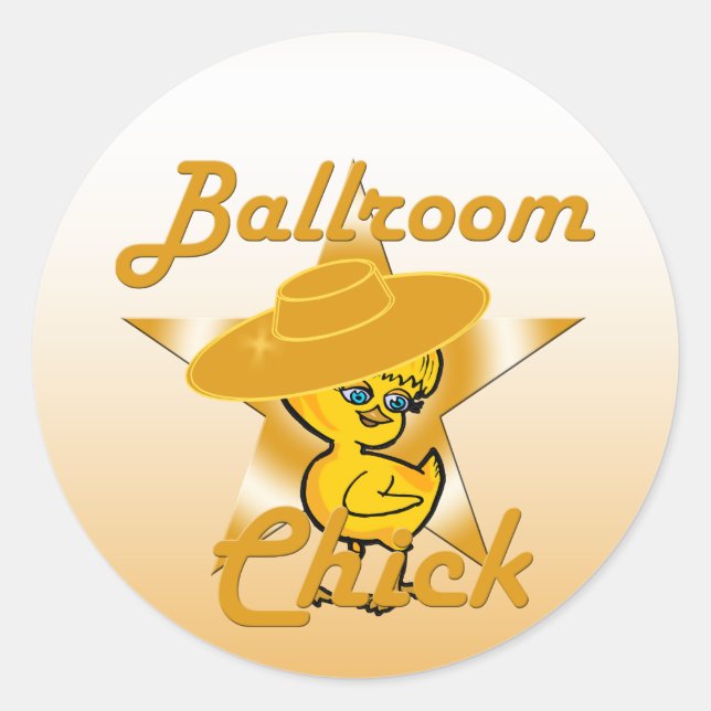Ballroom Chick #10 Classic Round Sticker (Front)