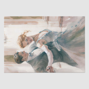 Ballroom Couple Dancing Watercolor Tissue Paper