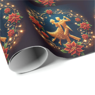 Ballroom Dance Couple Christmas Wrapping Paper