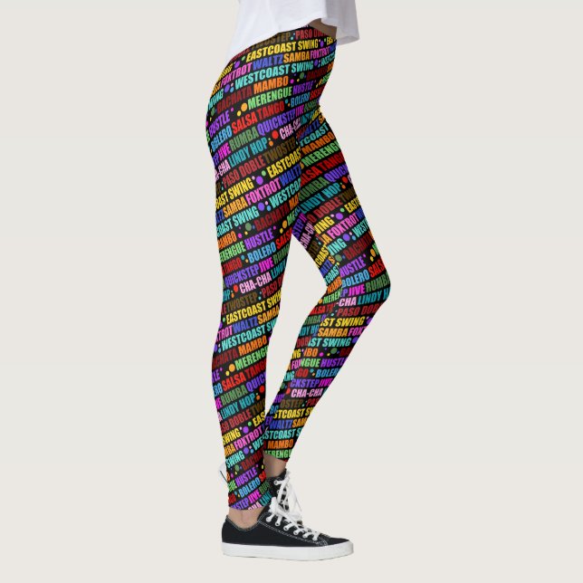 Ballroom Dance | Dance Styles | Colourful Print Leggings (Right)