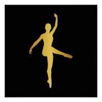 Ballroom Dance Girl Black Pirouette Minimalism