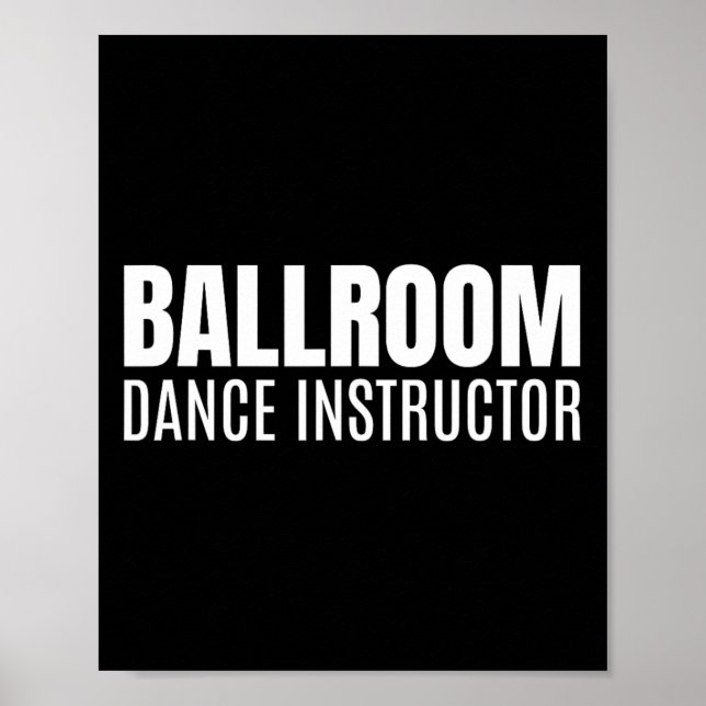 Ballroom Dance Instructor  Poster (Front)