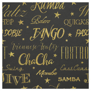 Ballroom Dance Repeat Custom Background Colour Fabric