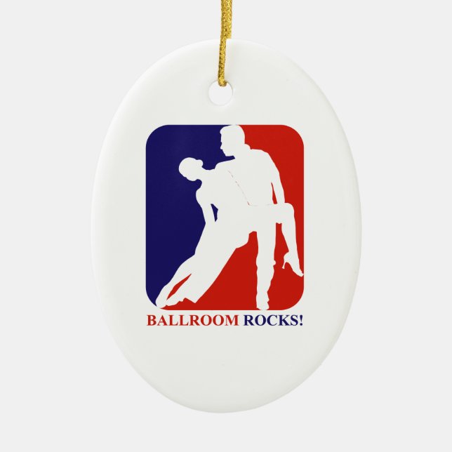 ballroom dance Rock Ceramic Ornament (Front)
