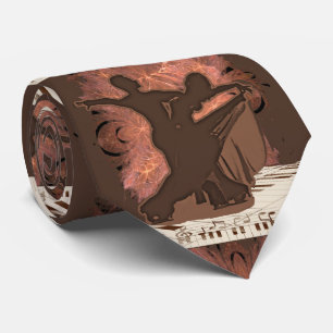 Ballroom Dance Waltz Couple on Piano Keys Music Tie