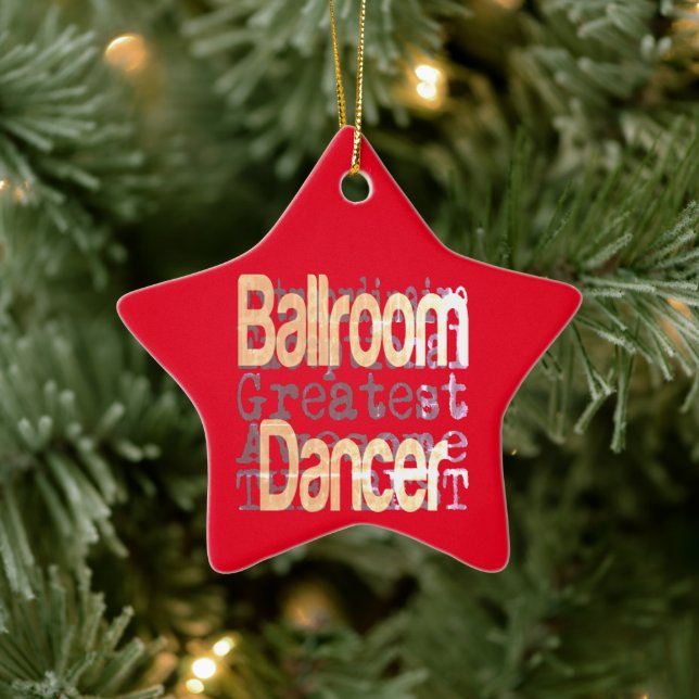 Ballroom Dancer Extraordinaire Ceramic Ornament (Tree)