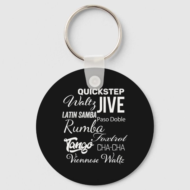 Ballroom Dancer Pun Gift  Keychain (Front)