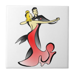 Ballroom Dancers dancing couple swing dance Tile