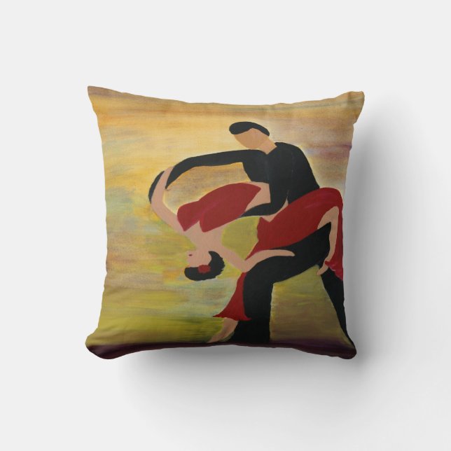 Ballroom Dancers throw pillow (Front)