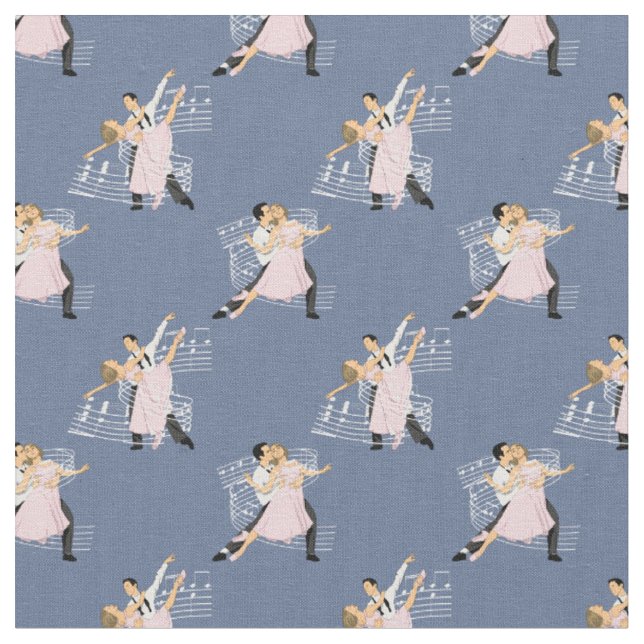 Ballroom Dancers With Music Fabric (Close Up)