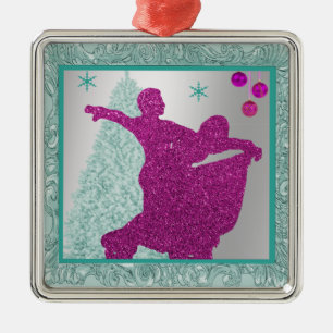 Ballroom Dancers With Ornaments Tree Christmas