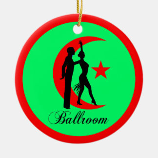 Ballroom dancing ceramic ornament