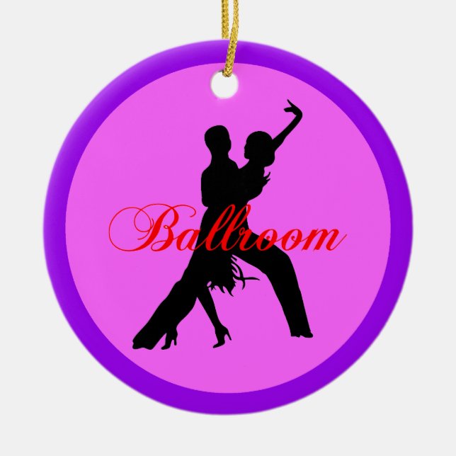 Ballroom dancing ceramic ornament (Front)
