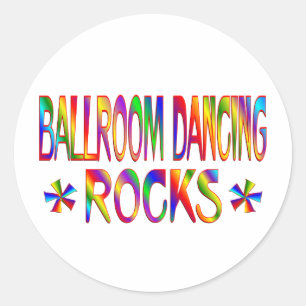Ballroom Dancing Rocks Classic Round Sticker