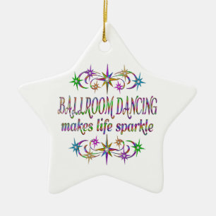 Ballroom Dancing Sparkles Ceramic Ornament