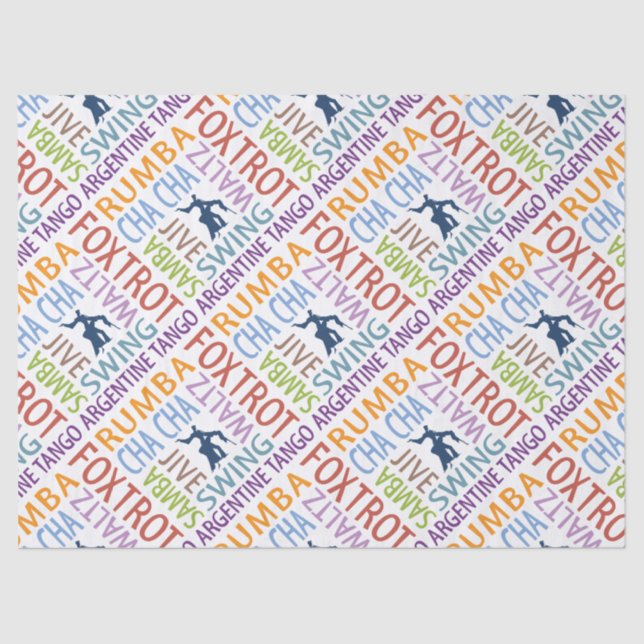 Ballroom Dancing Tissue Paper (Front)