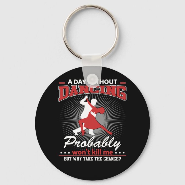 Ballroom Swing Dancing Dancesport Lindy Tango Danc Keychain (Front)