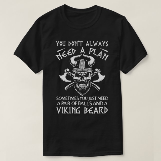 balls and beard viking Classic TShirt (Design Front)