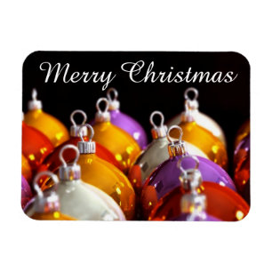 Balls de Noël 2 Joyeux Magnet de Noël