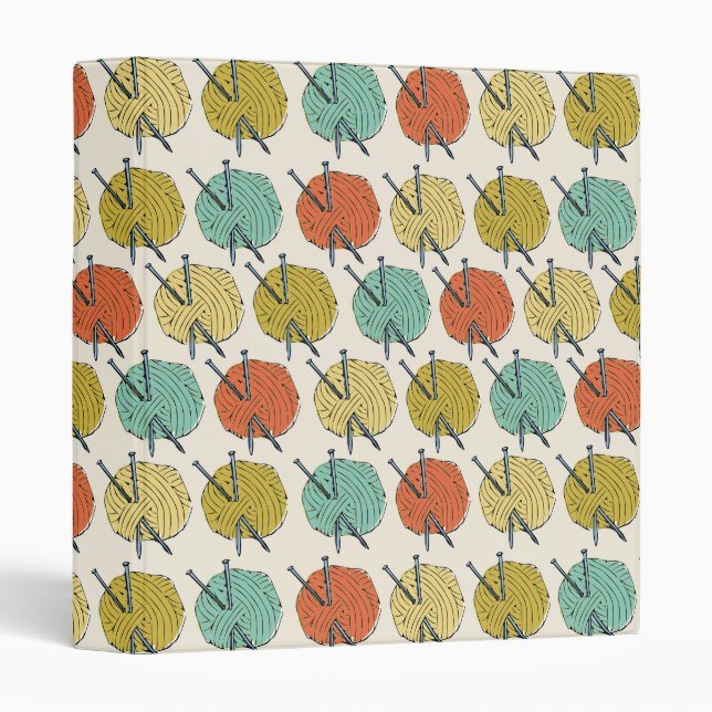 Balls of Wool Pattern Binder (Front/Spine)