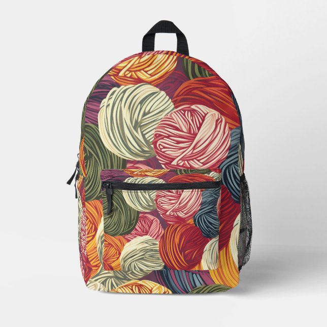 Balls Of Yarn Printed Backpack (Front)