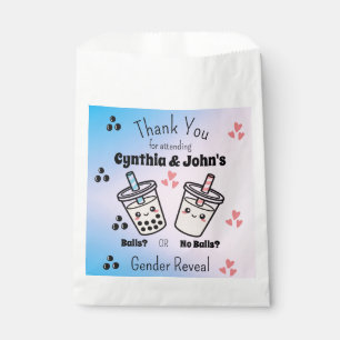 Balls or No Balls Bubble Tea Boba Gender Reveal Favour Bag