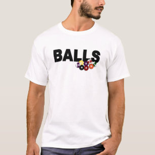 Balls Pool White T-Shirt S M L XL 1X 2X 3X 4X 5X 6
