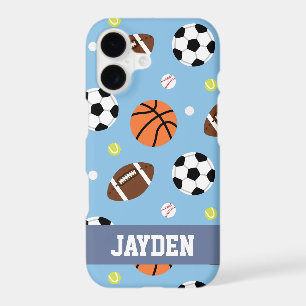 Balls Sports Themed Pattern For Boys