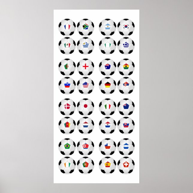 Balls With Flags - World Cup 2010 Poster (Front)