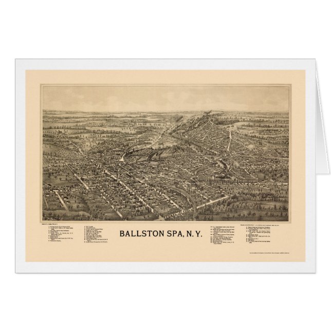 Ballston Spa, NY Panoramic Map - 1890 (Front Horizontal)