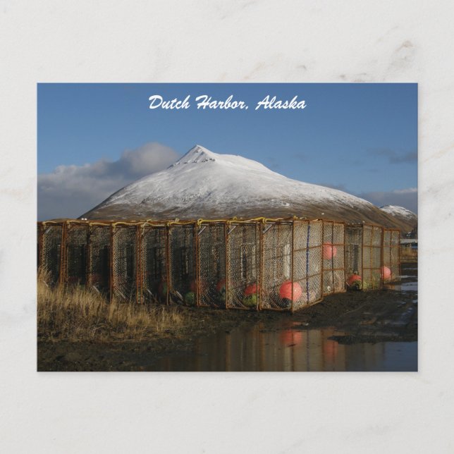 Ballyhoo Mountain Behind Crab Pots Postcard (Front)