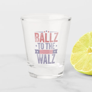Ballz to the Walz Harris Waltz 2024 Election Shot Glass