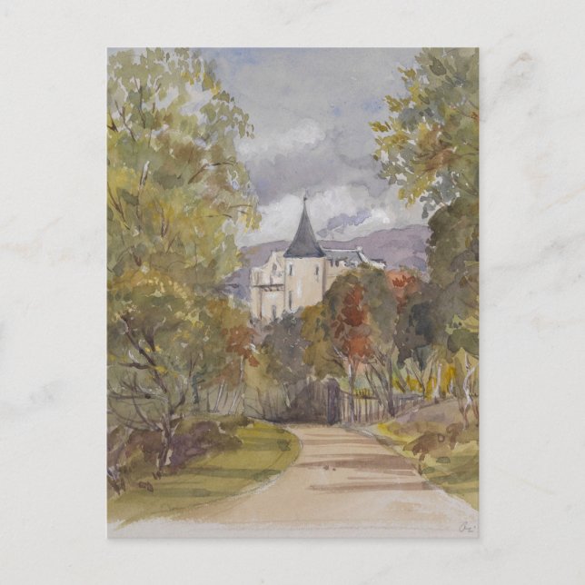 Balmoral Castle by Queen Victoria Postcard (Front)