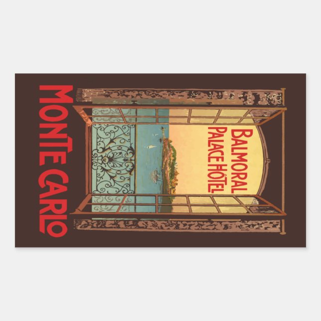 Balmoral Palace Hotel (Monte Carlo) Vector Format Sticker (Front)