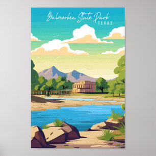 Balmorhea State Park Texas vintage travel place  Poster