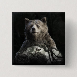 Baloo & Mowgli | The Jungle Book 2 Inch Square Button