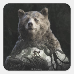 Baloo & Mowgli   The Jungle Book Square Sticker