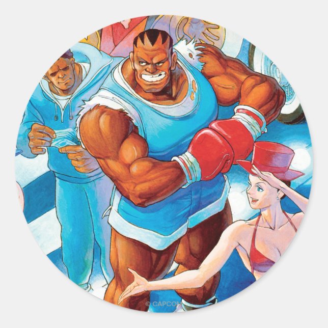 Balrog Before Street Fight Classic Round Sticker (Front)