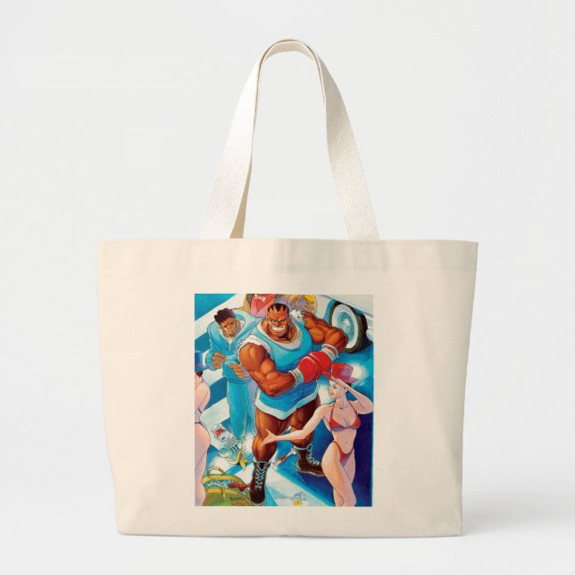 Balrog Before Street Fight Large Tote Bag (Front)